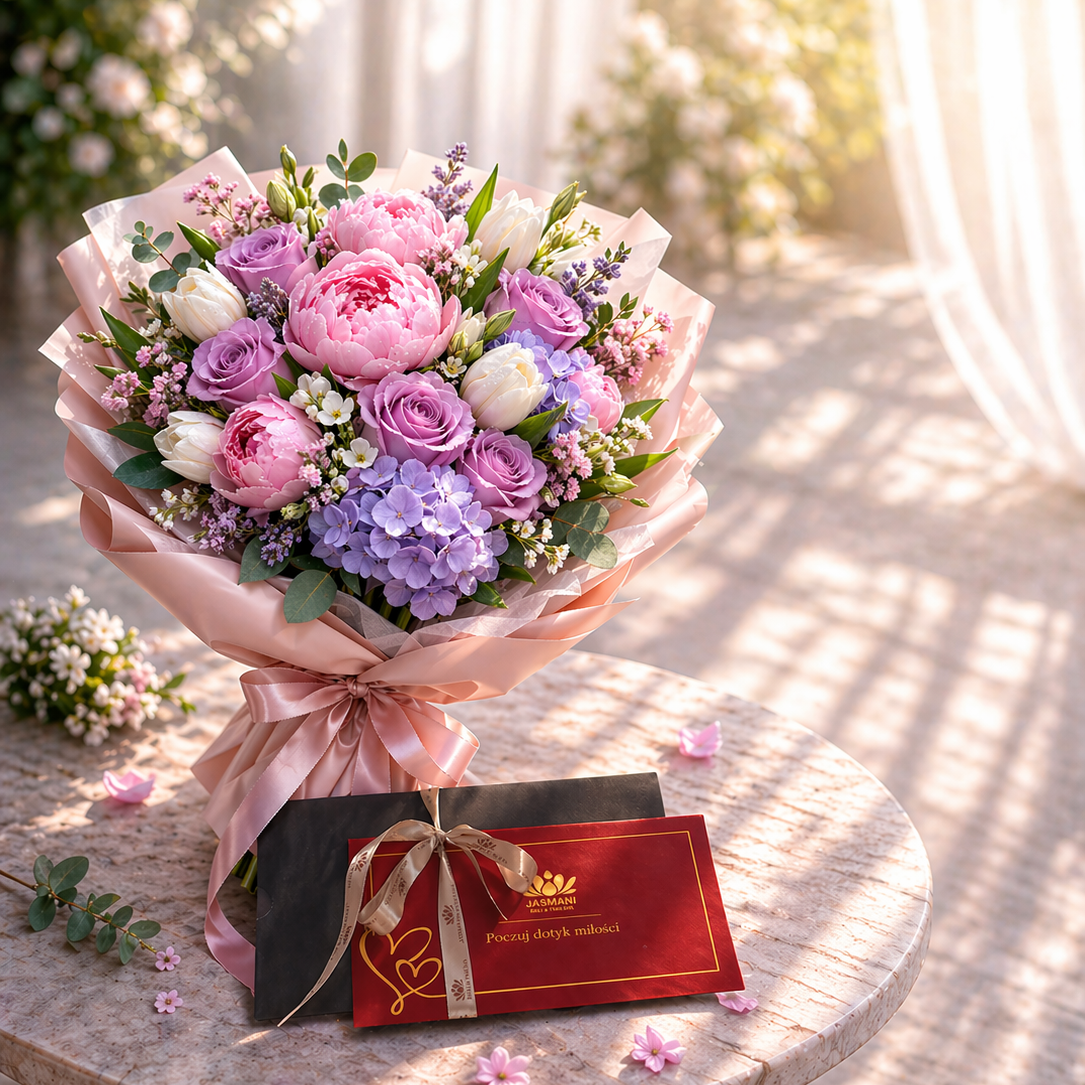 bukiet z voucherem 2